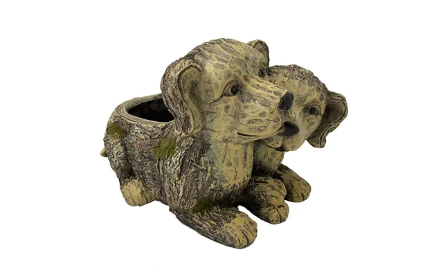 Esschert Design Faux Wood Double Dog Planter