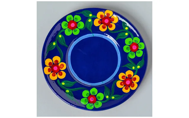 Fiesta Hand Painted Small Ceramic Planter - Blue