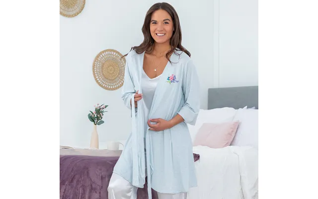 Floral Butterflies Jersey Knit Robe - 2x