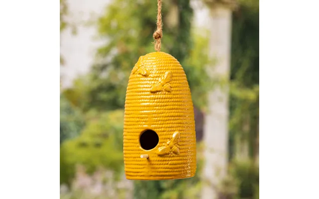 Functional Beehive Birdhouse - Tall Jute Rope