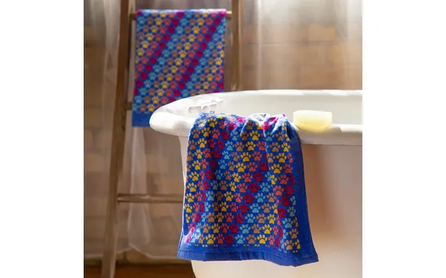 Gem Toned Paw Print Hand Towels - Set Of 2