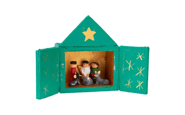 Guatemalan Nativity In A House - Green