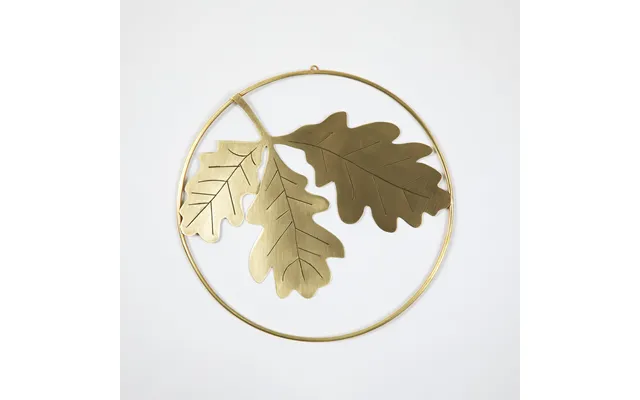 Hand Crafted Leaves Metal Wall Decor - Oak
