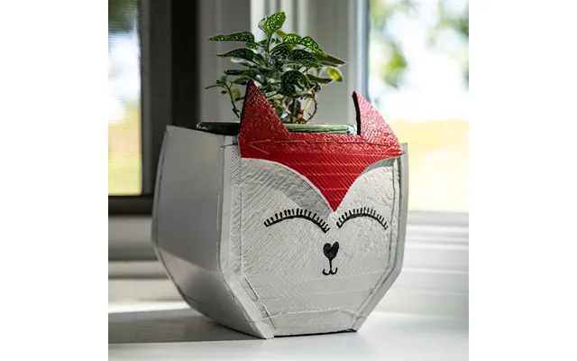 Hand Painted Upcycled Fox Planter