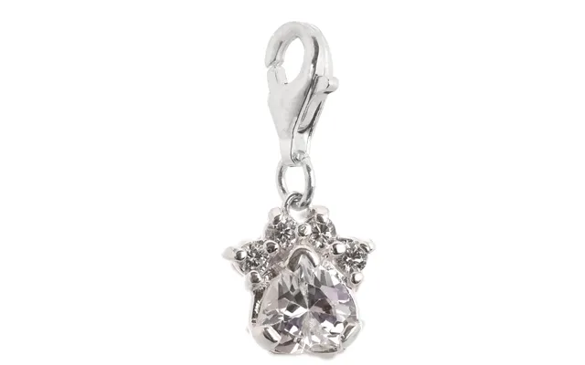 Handmade Birthstone Charm Bracelet W Paw Print Design - April