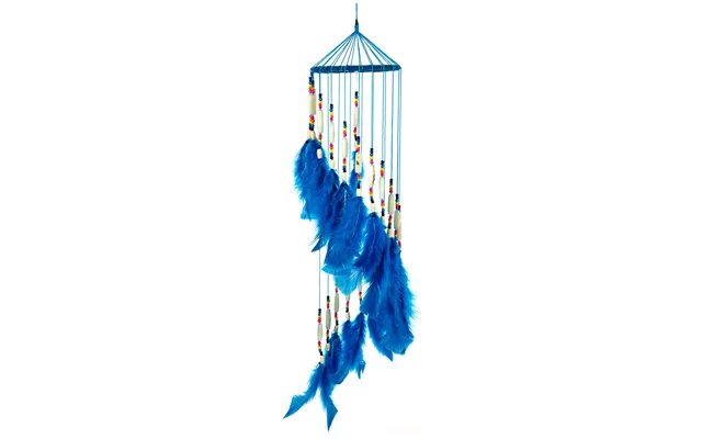 Handmade Threaded Dreamcatcher Wind Chime - Blue