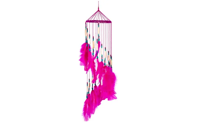 Handmade Threaded Dreamcatcher Wind Chime - Pink