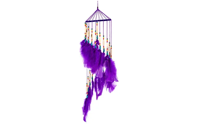 Handmade Threaded Dreamcatcher Wind Chime - Purple