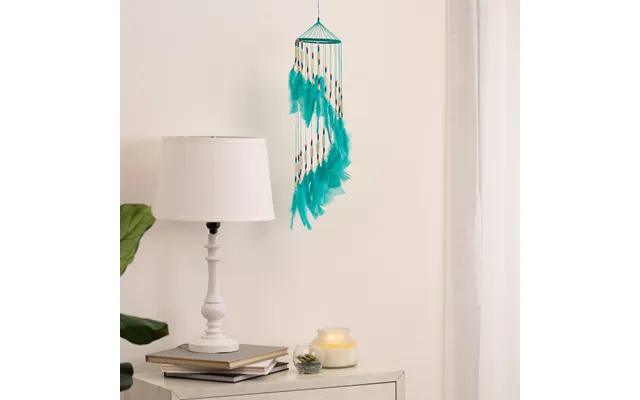 Handmade Threaded Dreamcatcher Wind Chime - Turquoise