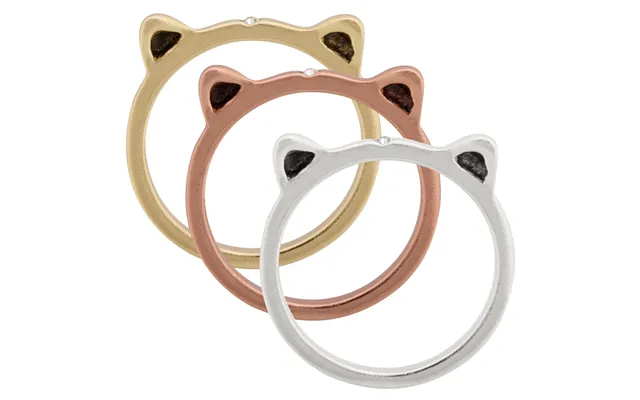 Kitty Trio Stacking Rings Set - 5