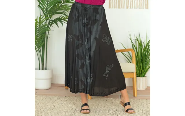 Midnight Butterfly Long Skirt - 3x 4x