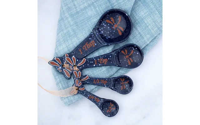 Midnight Dragonfly Ceramic Measuring Spoon Set