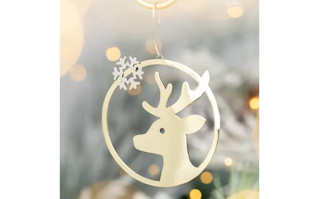 Mixed Metal Deer Ornament