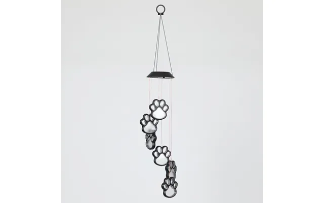 Multicolor Paw Print Solar Chime