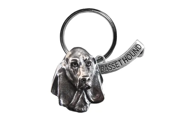 New-spin Metal Casting Basset Hound Keychain