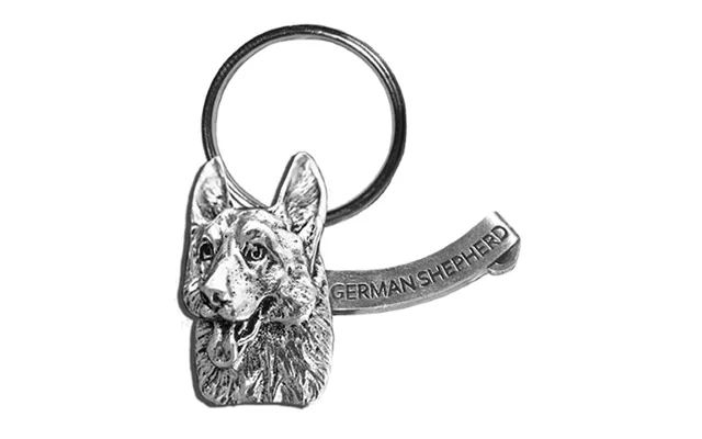New-spin Metal Casting German Shepherd Keychain