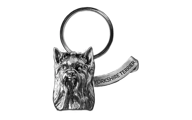 New-spin Metal Casting Yorkie Keychain