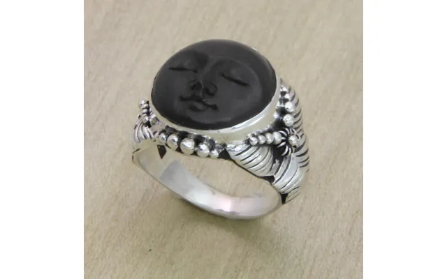 Novica Amun Ra Ebony Wood Ring - 5.5