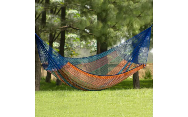 Novica Colors Of Mexico 2 Person Rope Hammock