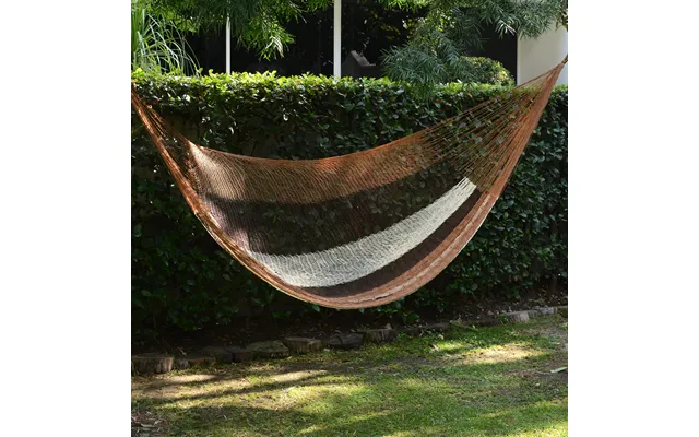 Novica Earthtone Coffee & Chocolate Nylon Mayan Rope Hammock