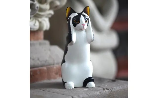 Novica Hear No Evil Spotted Cat Albesia Wood Sculpture