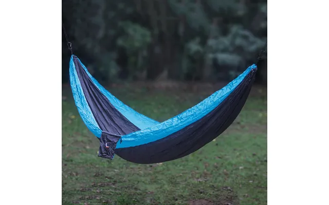 Novica Highland Dreams Grey Turquoise Portable Parachute Fabric Hammock Double