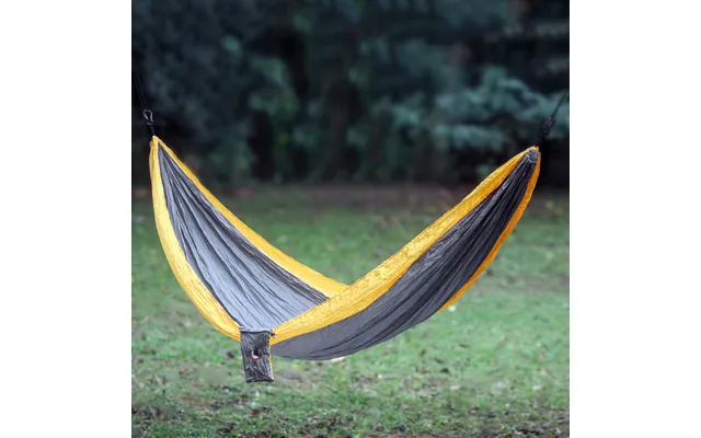 Novica Morning Dreams Grey Yellow Portable Parachute Fabric Hammock Single