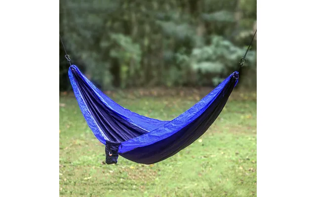 Novica Pacific Dreams Portable Parachute Fabric Hammock Dark Light Blue Double