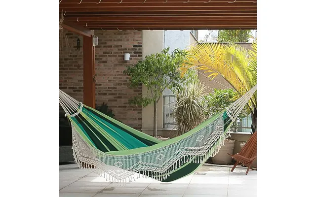 Novica Peaceful Striped Cotton Hammock Single
