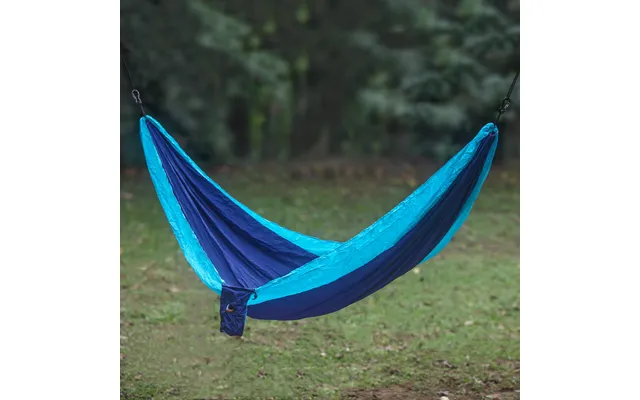 Novica Sea Dreams Portable Parachute Fabric Hammock Blue Turquoise Single