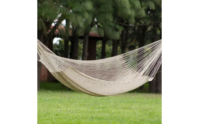 Novica Two Person Hand Woven Beige Cotton Hammock