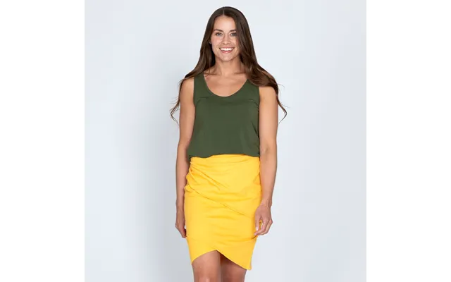 Organic Layered Pencil Skirt - Gold