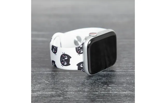 Patterned Silicone Apple Watch Band 38mm 40mm 41mm 42mm 44mm - All Over Cats