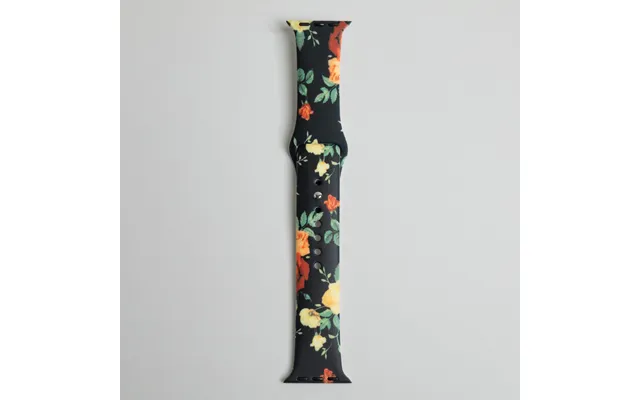 Patterned Silicone Apple Watch Band 38mm 40mm 41mm 42mm 44mm - Floral Bloom