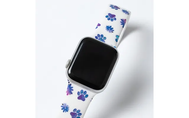 Patterned Silicone Apple Watch Band 38mm 40mm 41mm 42mm 44mm - Petal Paw Whimsy