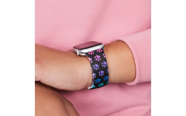 Patterned Silicone Apple Watch Band 38mm 40mm 41mm 42mm 44mm - Rainbow Paws