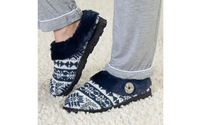 Paw Knit Clog Slippers - Blue