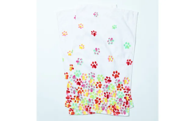 Paw Print Bath Hand Towels - Set Of 2
