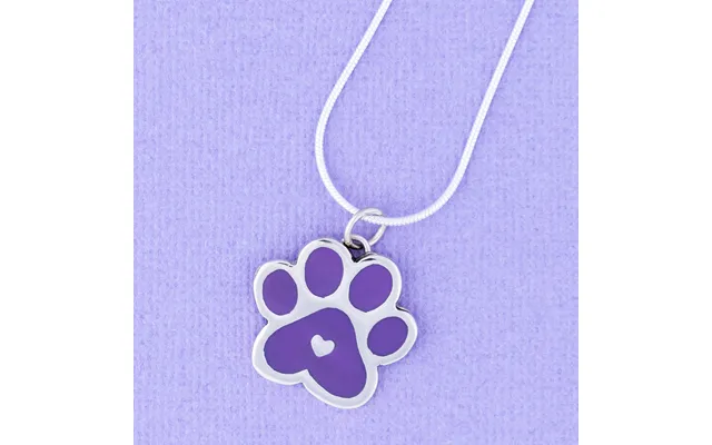Paw Print Beats In My Heart Necklace - With Rhodium Chain