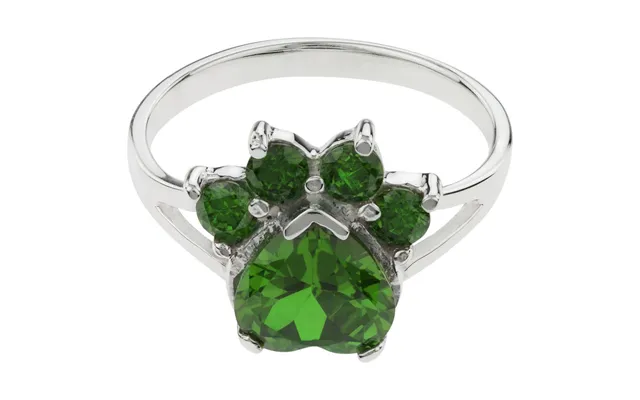 Paw Print Birthstone Sterling Ring Fair Trade - May