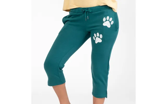 Paw Print Capri Sweatpants - Dark Green