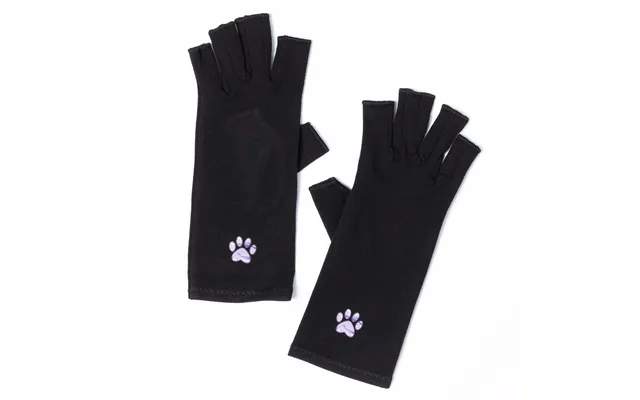 Paw Print Compression Gloves - Black