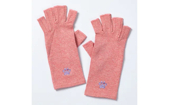 Paw Print Compression Gloves - Rose
