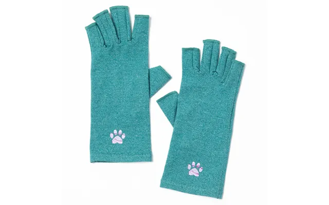 Paw Print Compression Gloves - Teal
