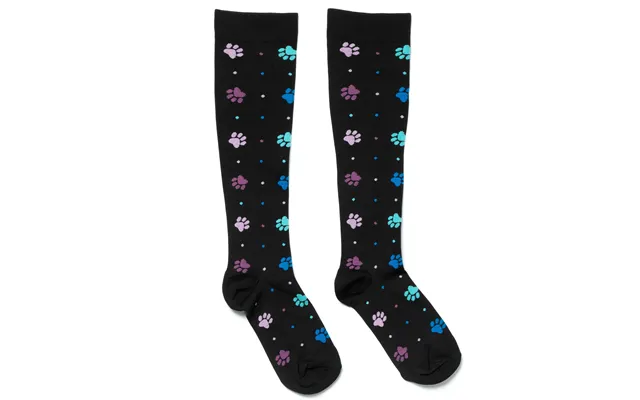 Paw Print Compression Socks - Polka Dot Paws