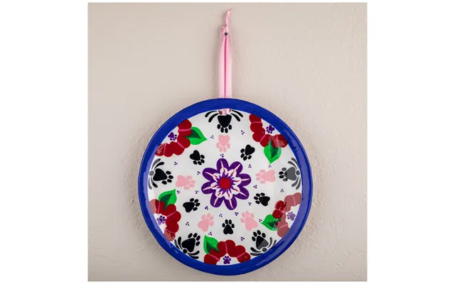 Paw Print Hand Painted Decorative Ceramic Plate