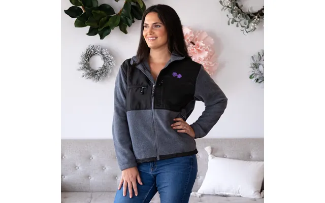 Paw Print Heavyweight Polar Fleece Jacket - Gray
