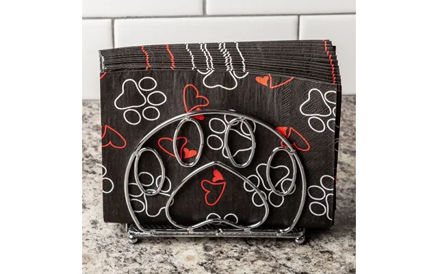Paw Print Metal Napkin Holder