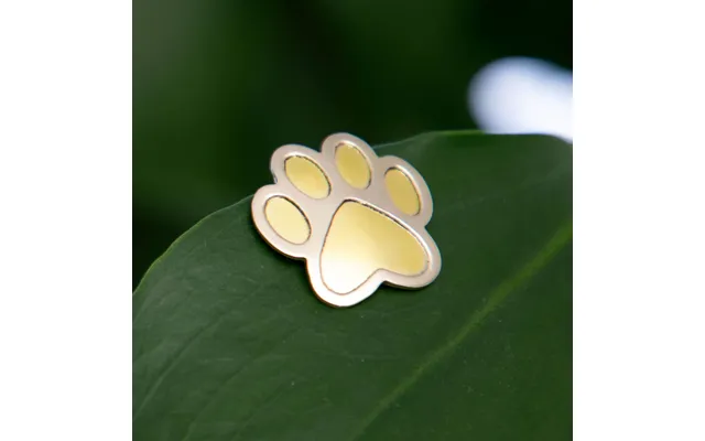 Paw Print Mixed Metal Plant Charm - Golden Paw
