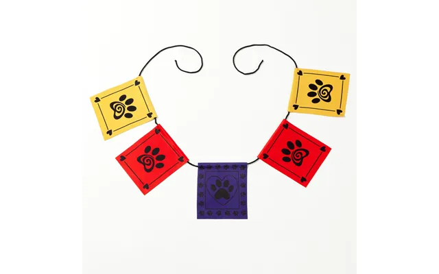 Paw Print Outdoor Flags - Yellow & Red